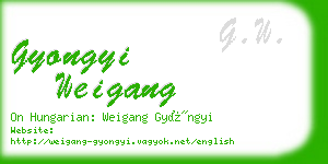 gyongyi weigang business card